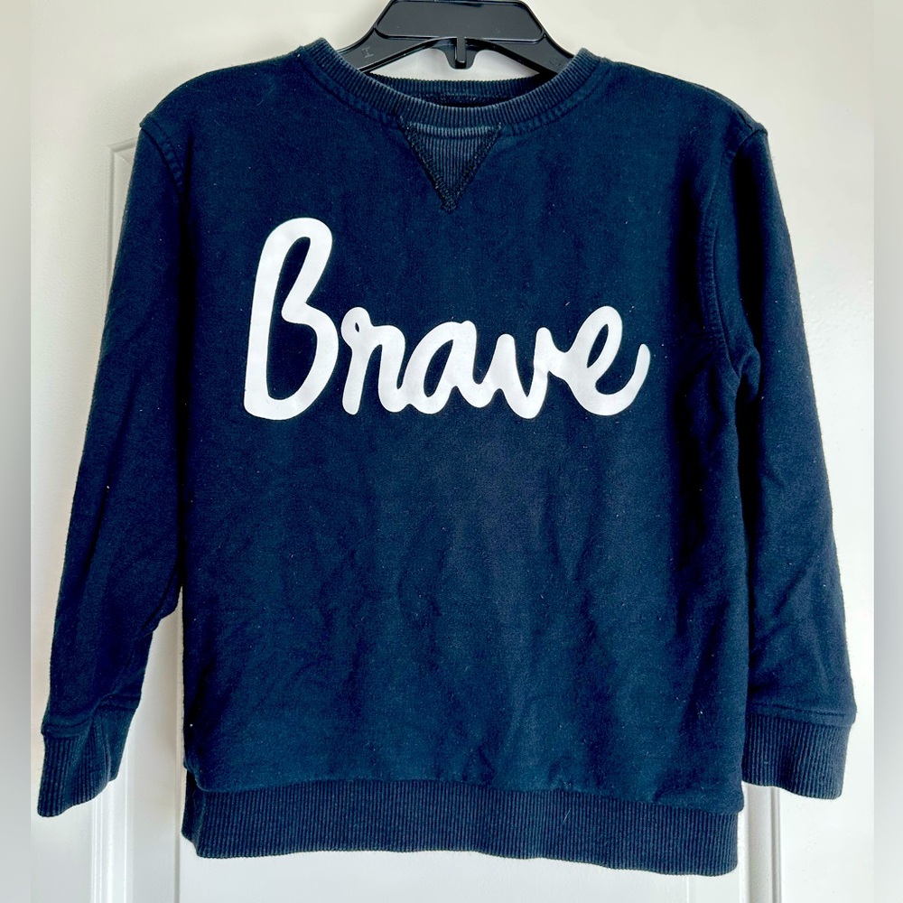 Brave Little Ones Black Brave Sweatshirt 2/3T